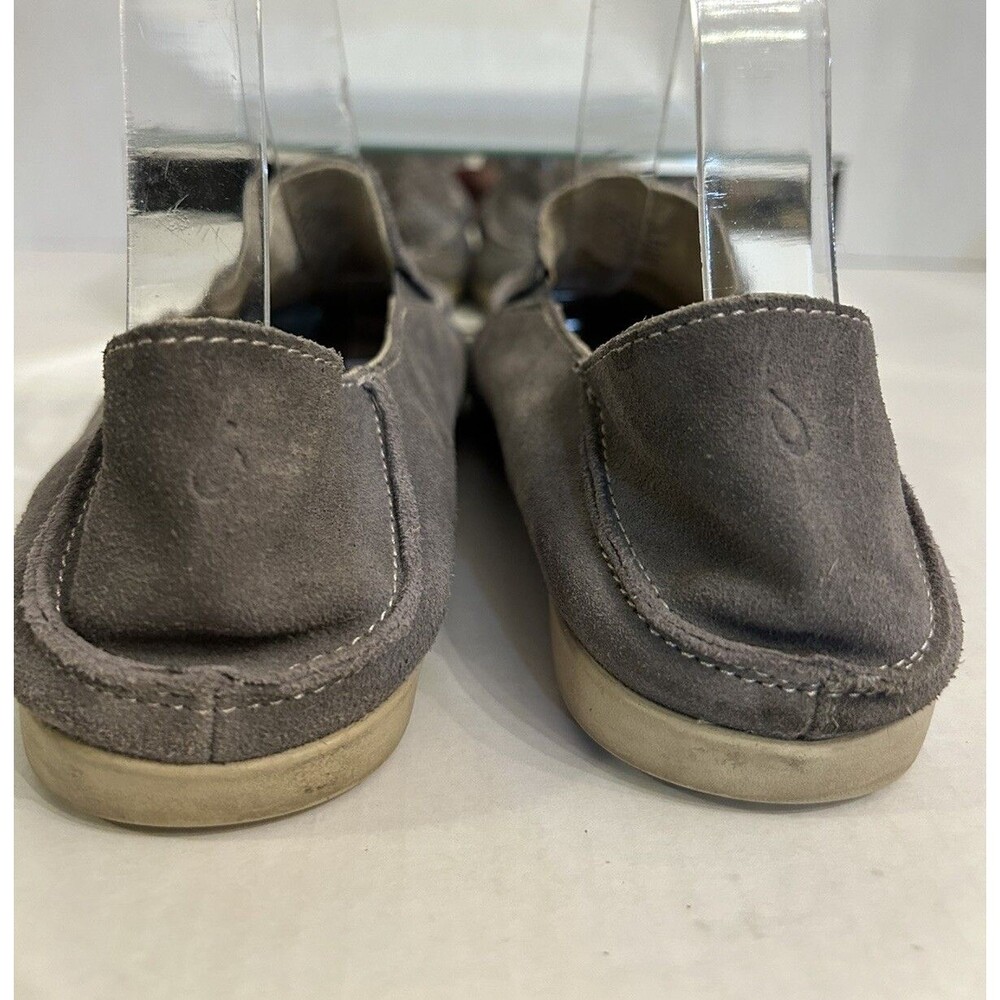 OluKai Nohea Perf Gray Suede Leather Loafer Slip-on Shoes Women’s Size 9.5 - Picture 4 of 9